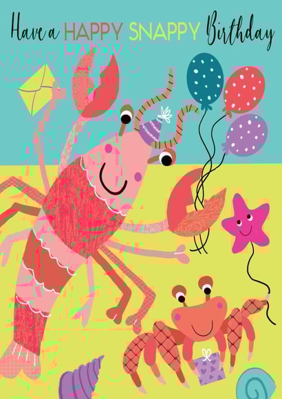 Sweet Lobster and Crab Birthday card created by Tracy Cottingham