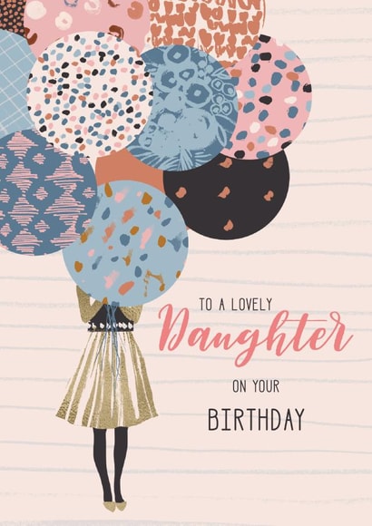 Classic Birthday Card - Balloons - For Daughter created by Rebecca Prinn