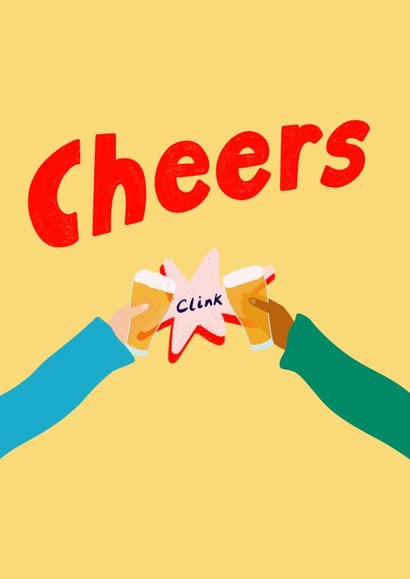 Cheers Birthday Card - Beer Pint Birthday Card - Fun Birthday Card for Him created by Stilus 