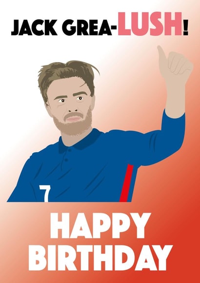Jack Grealish Birthday card created by R&M Designs