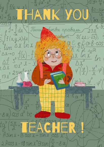 thank you teacher card created by Kamilya Panina