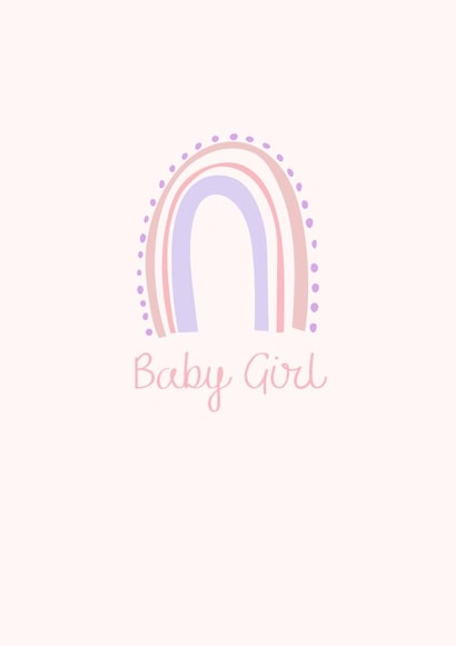 Rainbow Baby Girl Card created by A Bee's Designs