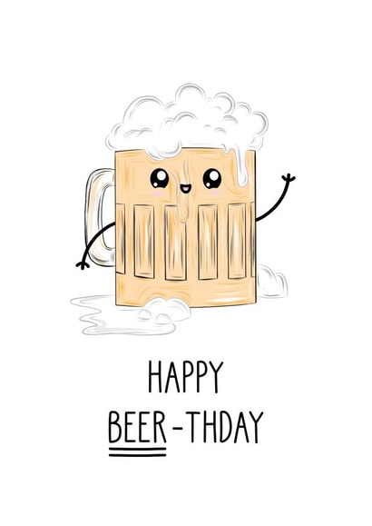 Happy Beer-thday Pint created by Just Joy Designs
