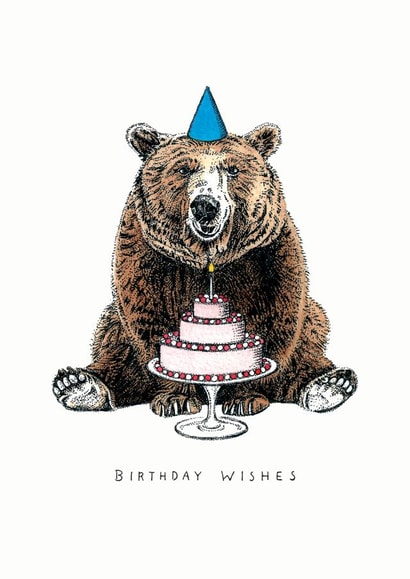 Wild Bear and Birthday Cake created by Amelia Ilangaratne