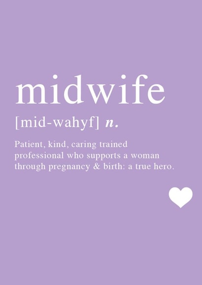 Thank You Midwife Card created by The Foxy Lemon Co.
