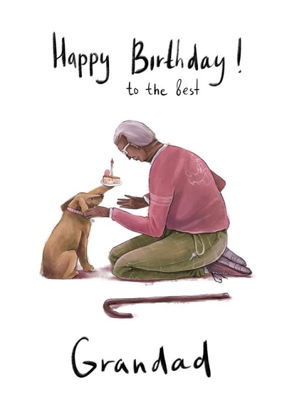 Best Birthday Grandad, From the Dog created by Liza Burlutskaya