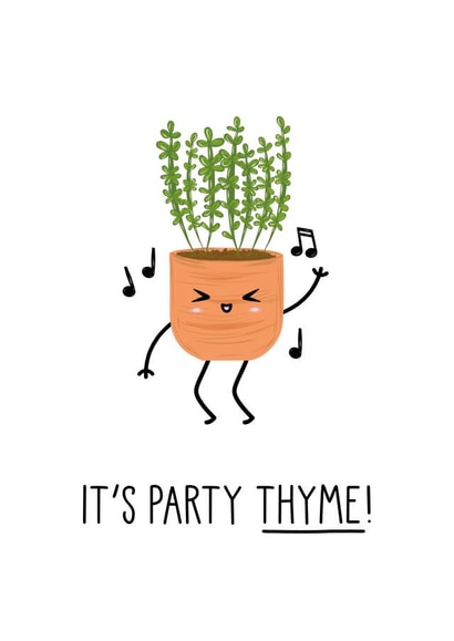 Party Thyme Birthday Plant created by Just Joy Designs