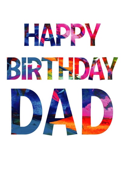 Abstract Art Dad Birthday Card created by size3art