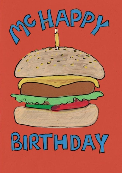 Mc Happy Birthday card created by lalabuds by Rebecca Carr