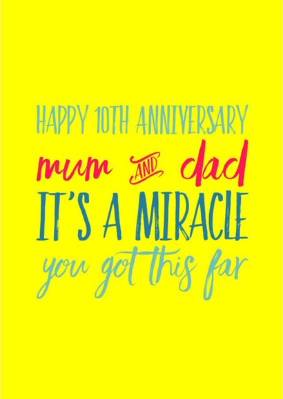 Cheeky 10th anniversary mum dad card  created by CreatedbyMe Sean