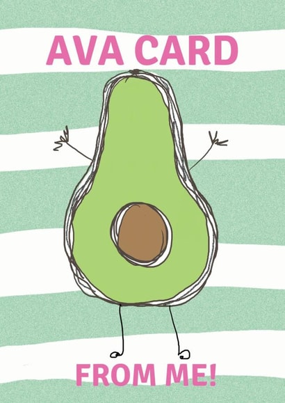 Avocado card created by lalabuds by Rebecca Carr
