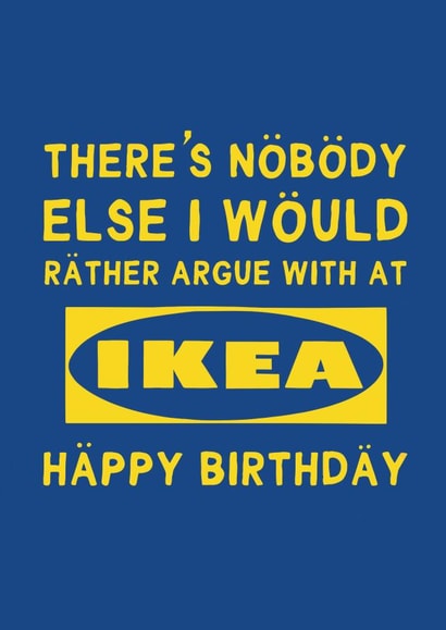 Funny Ikea birthday card - perfect for husband or wife! created by Running with Scissors