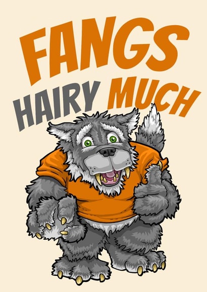 Werewolf Thank You Card created by Pigoprints