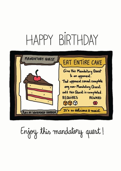 Board Game D&D Waterdeep Birthday Card created by FROGGIE & ROSBIF