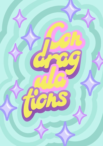 Condragulations, RuPaul, Drag Race, LGBTQ+ Greetings Card created by Drag Apparel