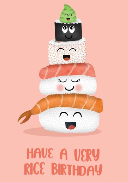 Sushi Tower Birthday Card created by Susanna Jackson