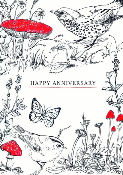 Nature inspired Anniversary Card created by Katie Moody