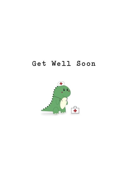Doctor Dinosaur Get Well Soon Card created by Amelie’s Dino Designs  