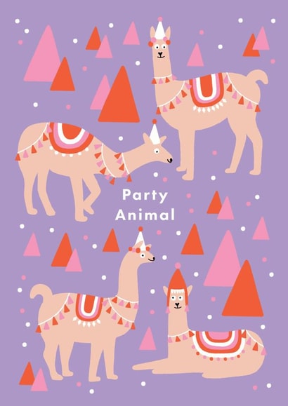 Llama Birthday Party Animal Card created by Sadler Jones