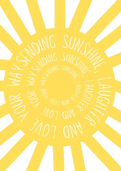 Sending Sunshine, Laughter and Love Card created by Lola Oxnard