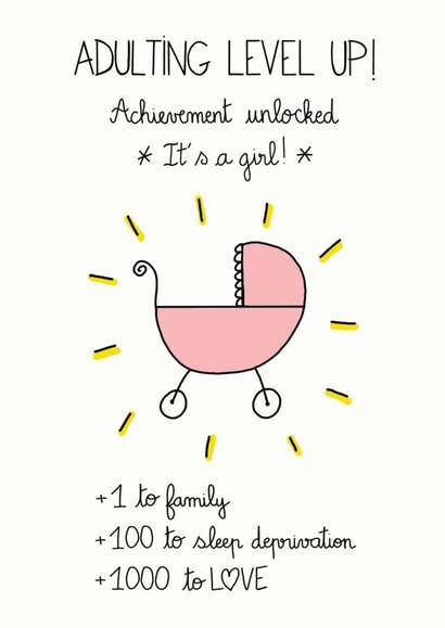 New Baby Girl Congratulations Card created by FROGGIE & ROSBIF