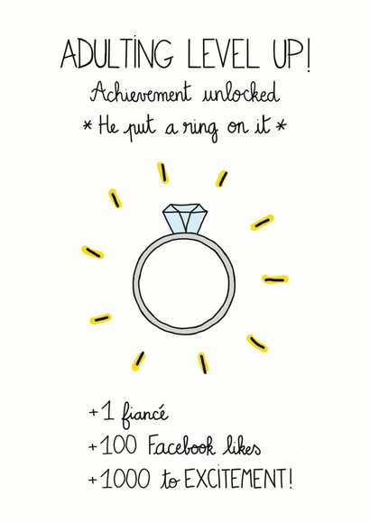 Engagement Ring Congratulations Card created by FROGGIE & ROSBIF