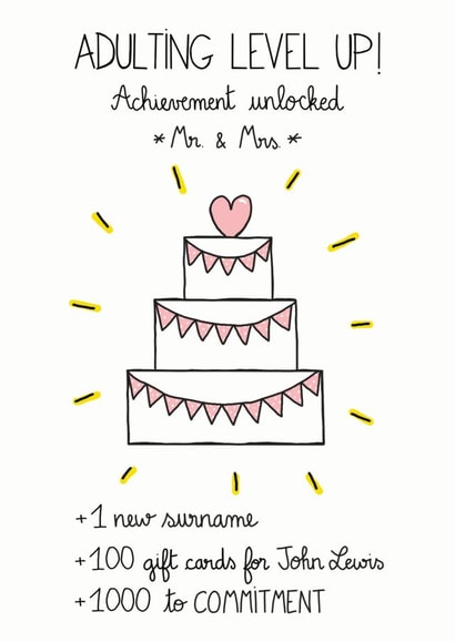 Level Up - Wedding Congratulations Card created by FROGGIE & ROSBIF