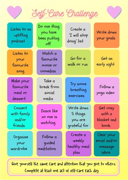 Send a Self-Care Challenge created by Kate and Co