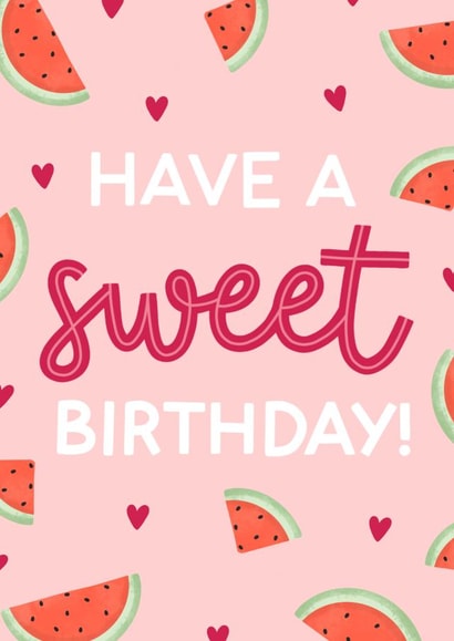 Watermelon, Sweet Birthday Card created by StudioLazy