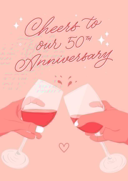 Cheers to our 50th Anniversary - 5 Decades Together for Wine Lovers created by Leah Chong - Leah Design