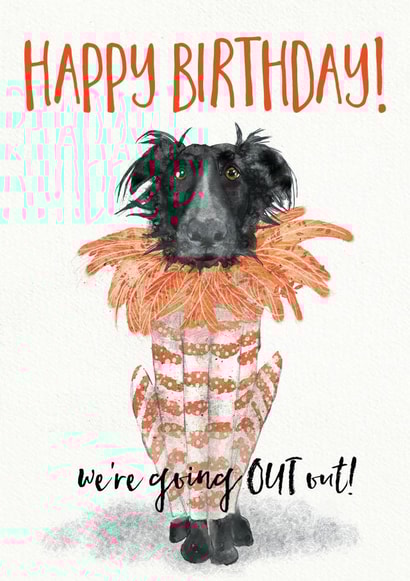 Post Lockdown Celebration Birthday Card From the Dog created by Jo Scott Art