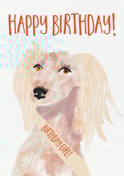 Beauty Pageant Dog Card for Her created by Jo Scott Art