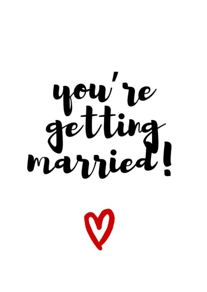 Getting married, engagement congratulations created by Amy (Hedgecards)