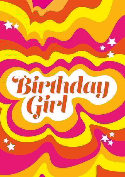 Retro Birthday Girl Card created by Starkey  & Co