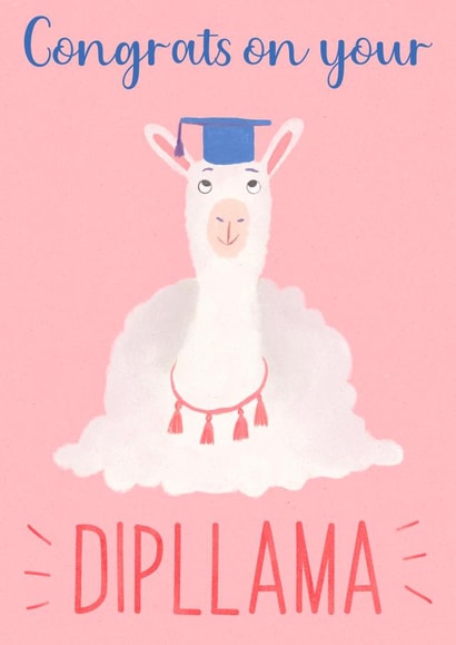 Dip-llama Graduation Card created by Bloom Illustrations 