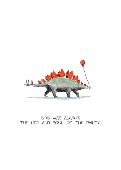 Birthday Balloon Stegosaurus Card created by RossJDesigns