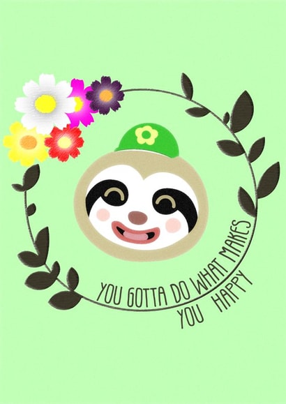 Leif: What makes you happy inspiration animal crossing card created by Cat B Designs