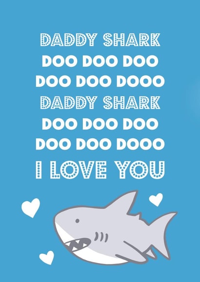 Daddy shark song birthday card created by Nicola Jo