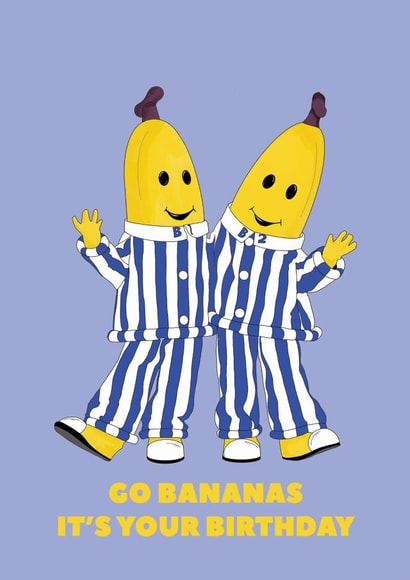 Bananas in Pyjamas Birthday Card created by AmySrvc Illustration