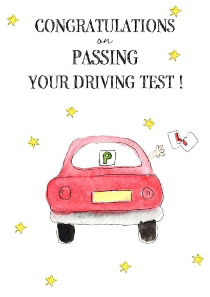 Congratulations on Passing your Driving Test created by Arty Bee Designs