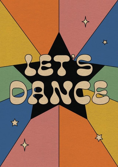 Bowie Inspired Celebratory Dance Card created by Proper Good