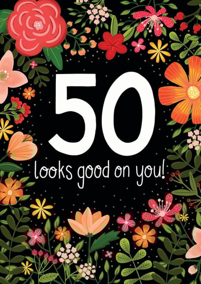 50th Birthday Card created by Fox Card Co