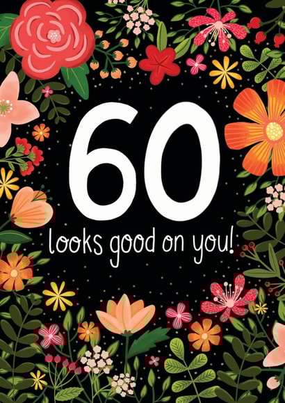 60th Birthday Card created by Fox Card Co