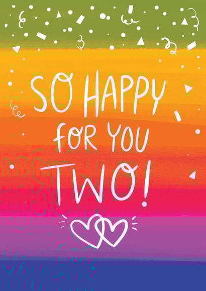 LGBT Rainbow - wedding engagement card created by Fox Card Co