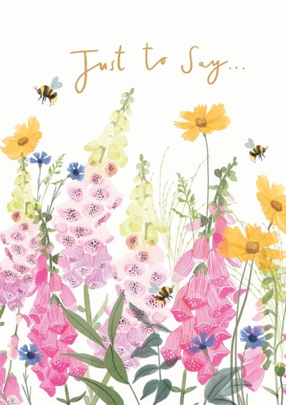 Just to say Floral card created by Hannah Owen Illustrates