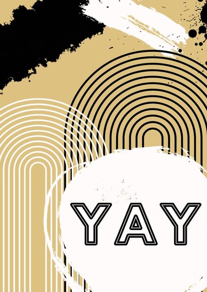 YAY, Abstract Celebration Card created by Sally Shannon