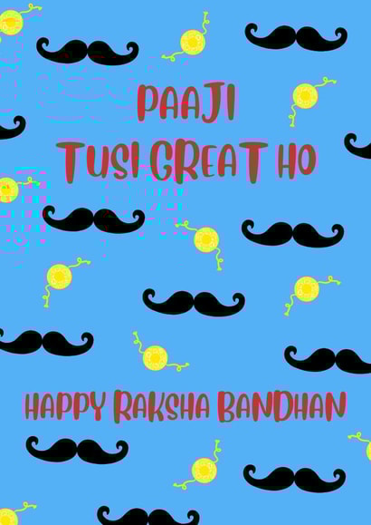 Paaji Tusi Great Ho Raksha Bandhan Card created by Paper Wishes Co