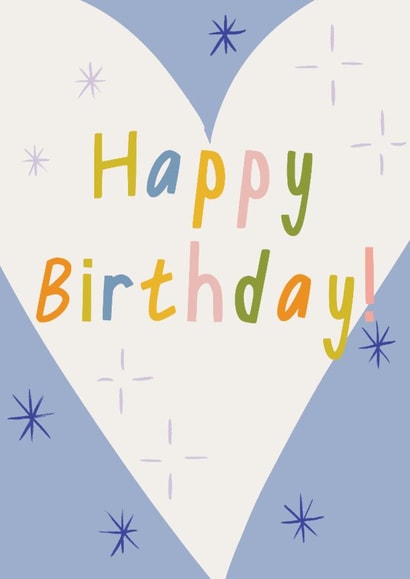 Heart and Stars Birthday Card created by Amy Buckley Design