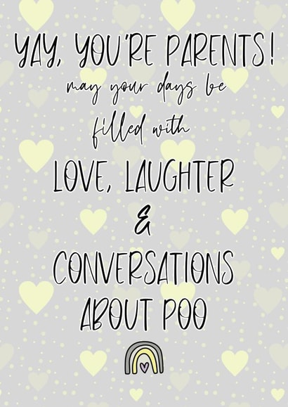 New baby congratulations card for the parents created by Fern Furness