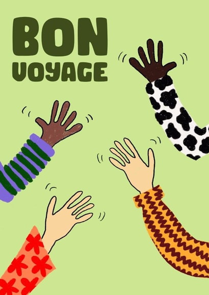 Bon Voyage, Waving Goodbye Card created by Jive Prints
